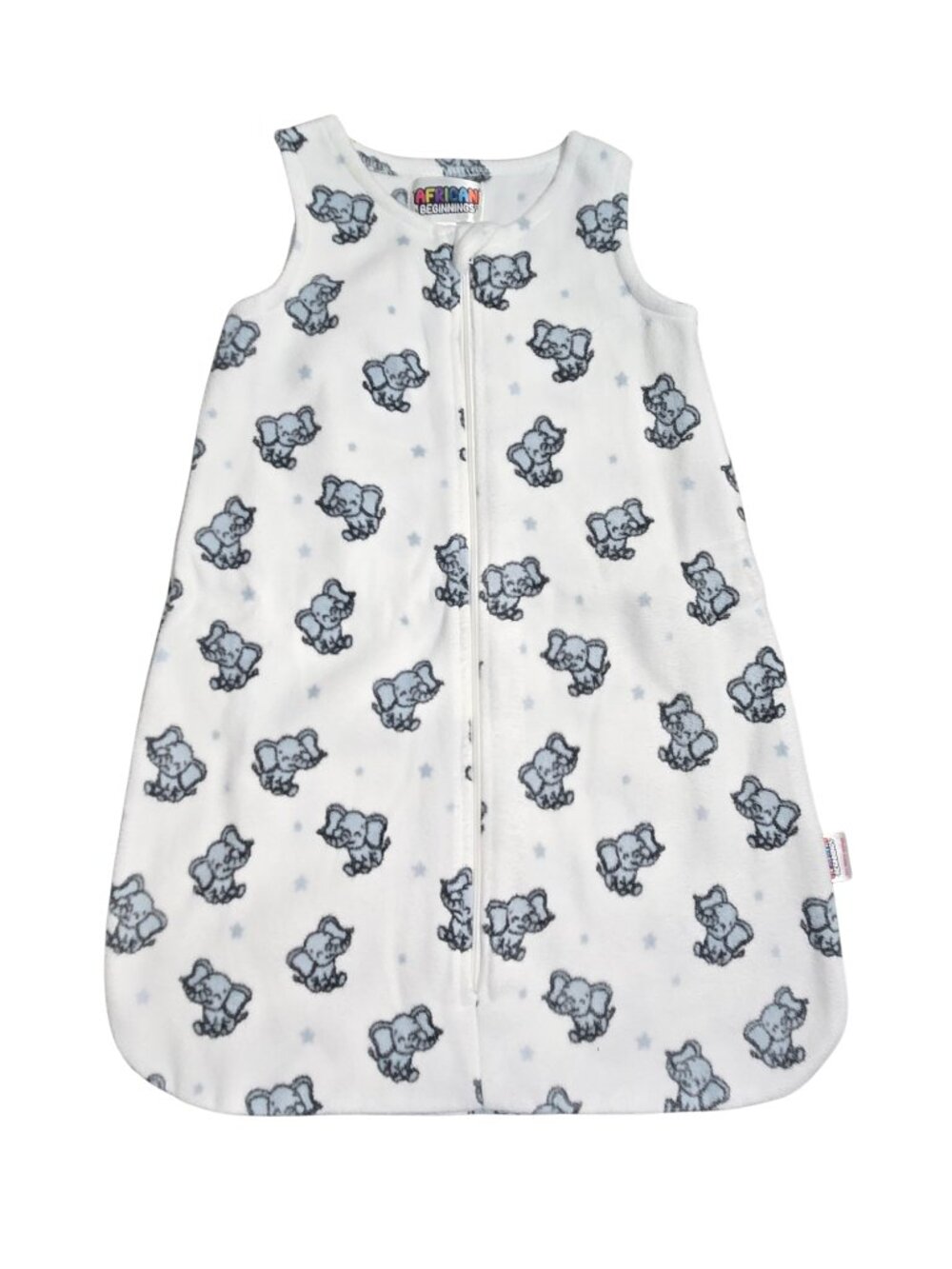 NWOT | Baby Fleece Sleep Sack Elephant & Stars Wearable Blank | 0-6 Months